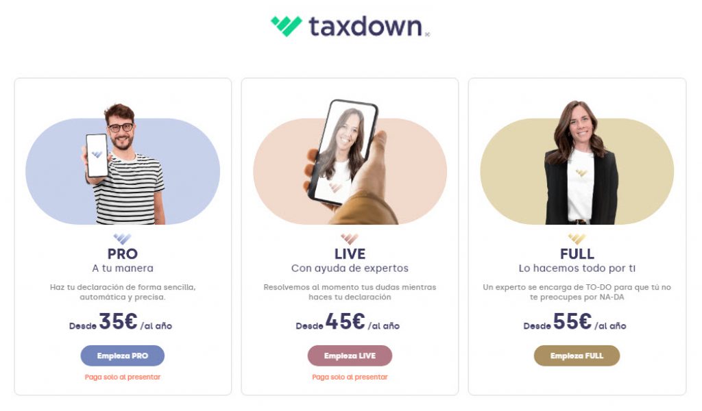 cuánto cuesta Taxdown