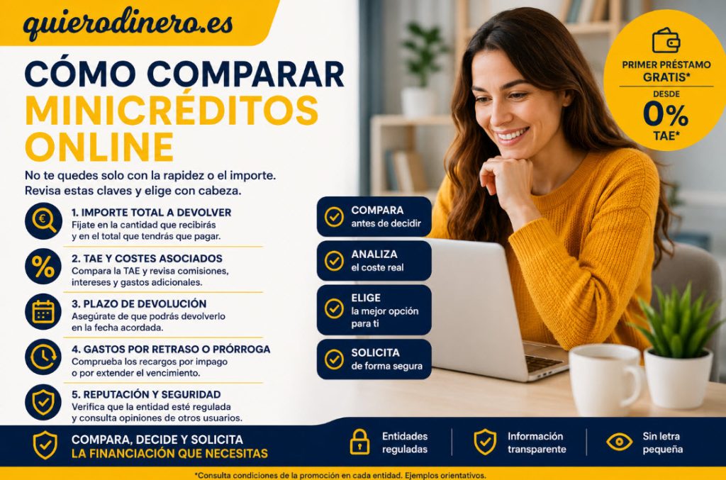 Cómo comparar minicréditos online