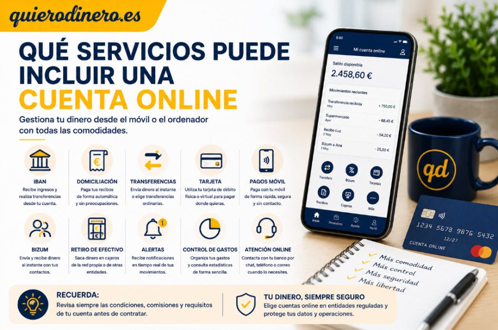 que servicios puede incluir una cuenta online
